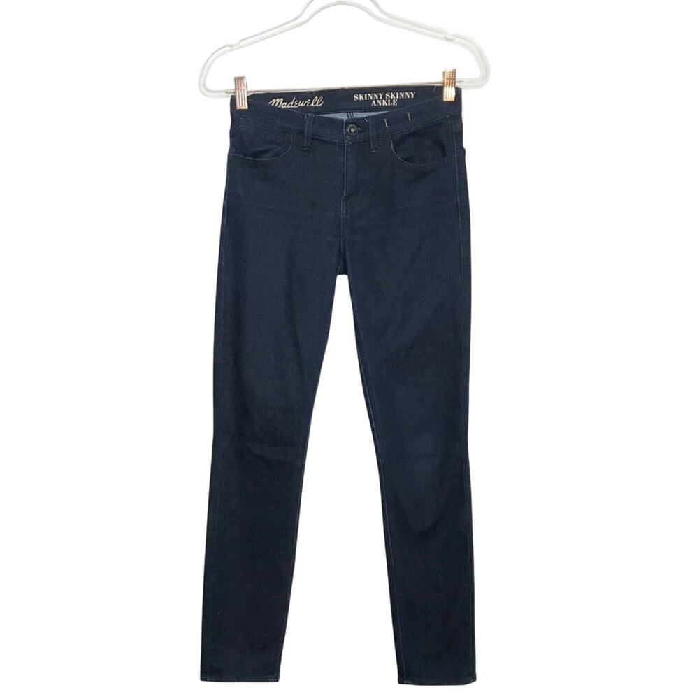 Madewell Womens Size 27 Skinny Skinny Ankle Jeans Dark Wash Cotton Stretch Pants